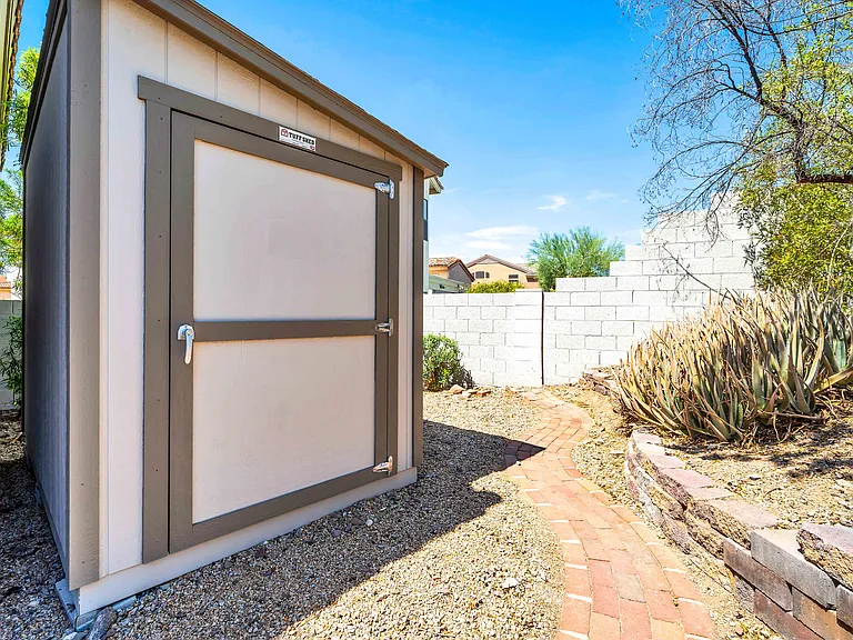 Large tuff shed.