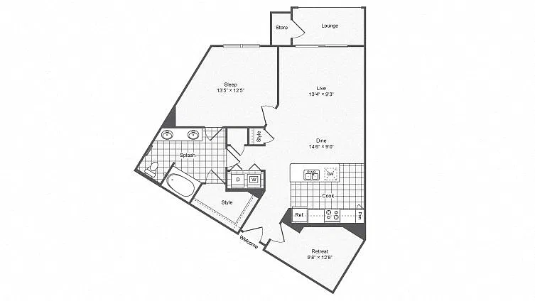 Floor plan A15 Office/Den
