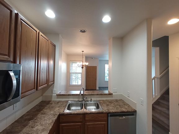Kitchen into dining room