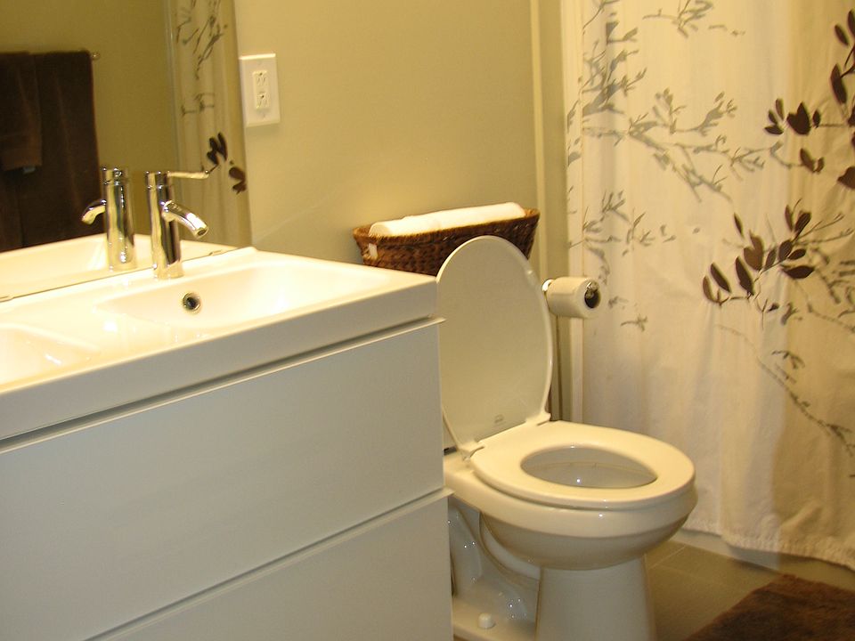 Bathroom has two sinks.