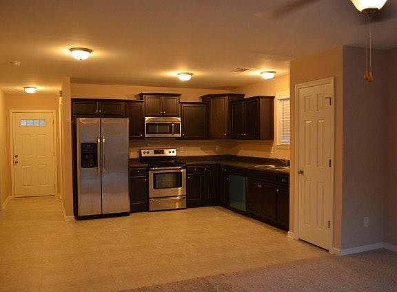 Living Room with Stainless Steel Appliances