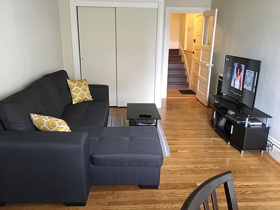 From the foyer, go to the front to the living room. There is