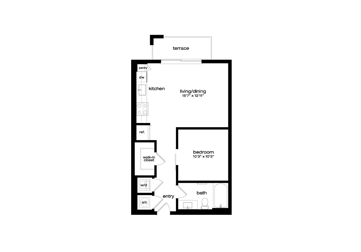 Floor plan Studio-ST