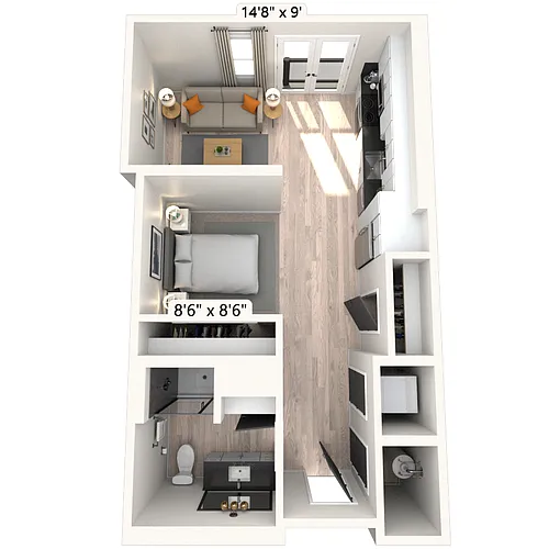 Floor plan S5 0x1 567 SF-FP