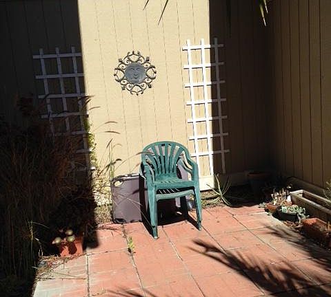 front patio - access to garage is to the right