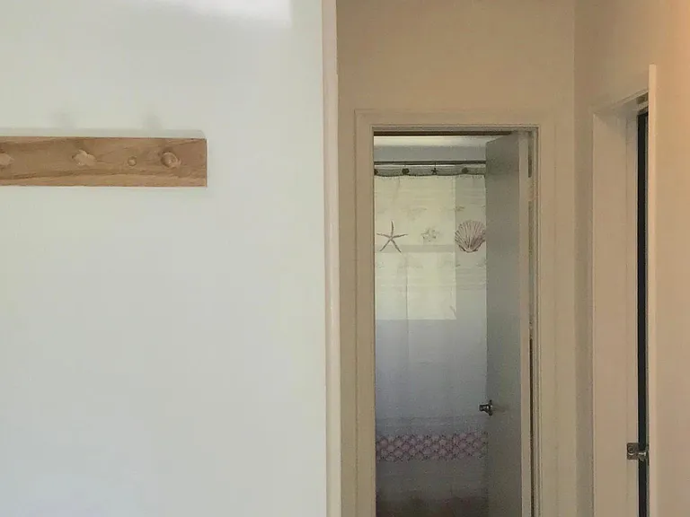 Hallway leading to bathroom and Two Bedrooms. Big closet along the hallway to your left.