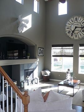 Vaulted ceilings add drama and spaciousness