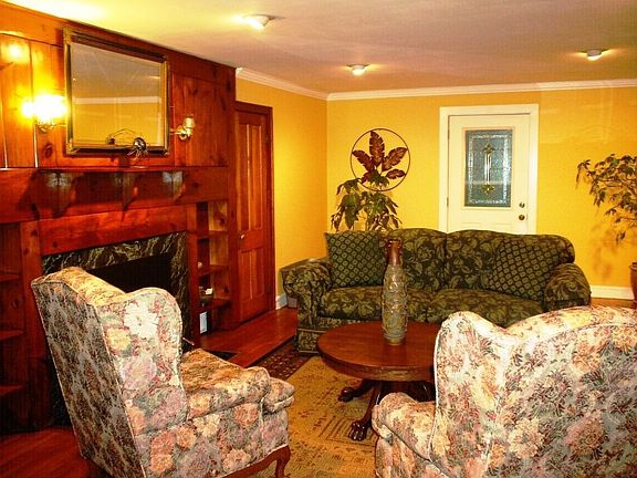 Living room with fireplace