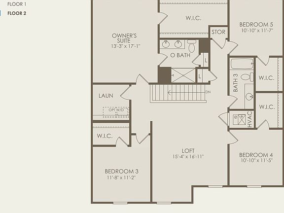 Whimbrel Floor Plan, Quick Move-In Home, Floor 2