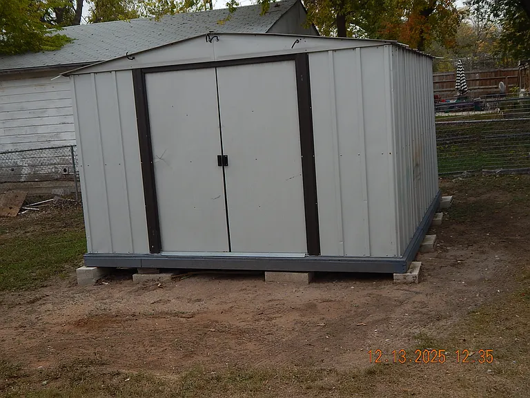 Large storage shed.