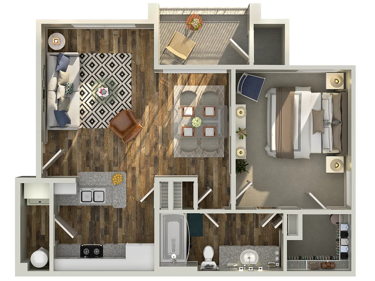 Floor plan 1x1A