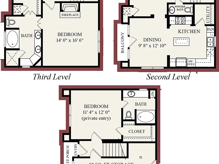 C1-Townhome floor plan Manchester State Thomas