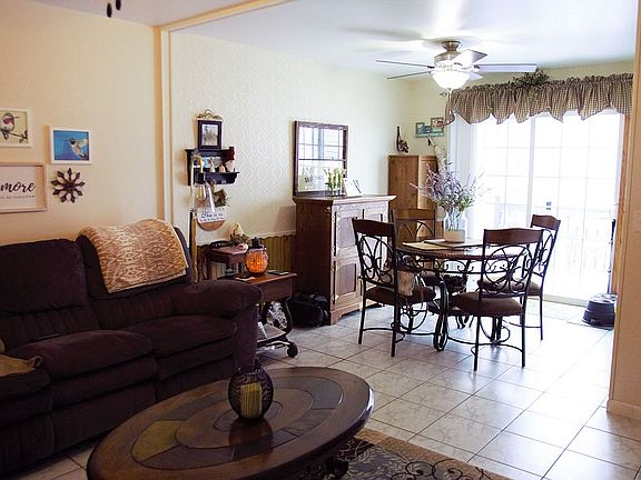 Living room and dining room
