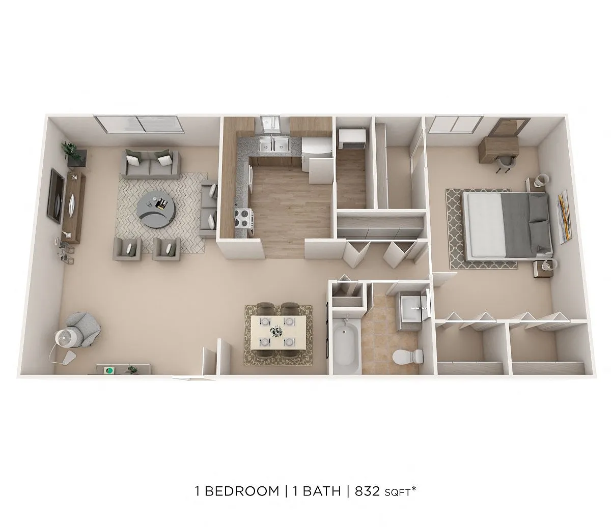 Floor plan One Bedroom