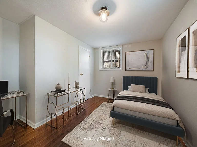 Bedroom with 2 windows and great space (virtually staged)