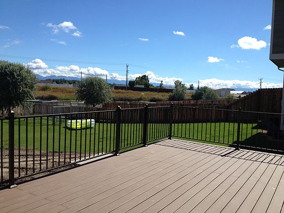 Upgraded deck with railings
