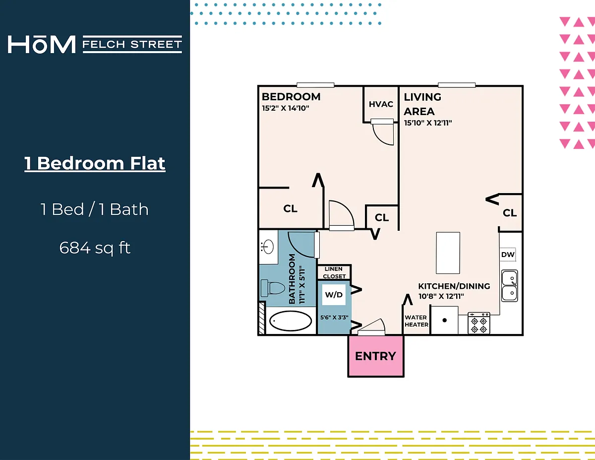 Floor plan One Bedroom Flat