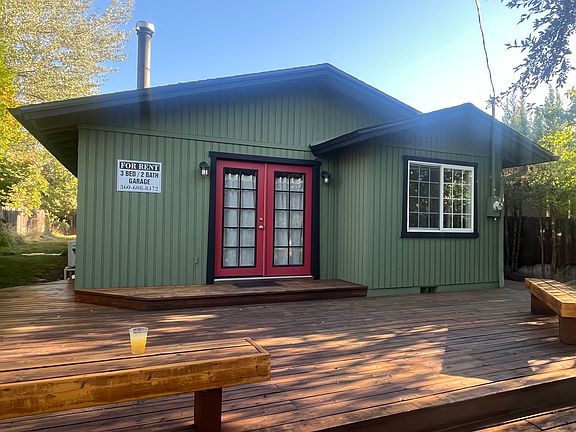 Front of house and deck.