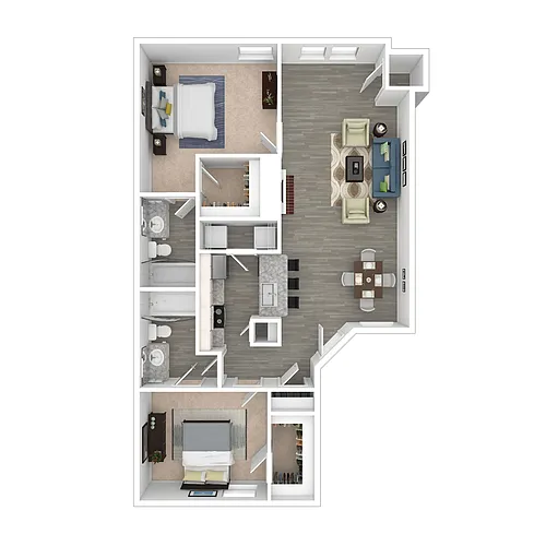 Floor plan 2x2 Upgrade