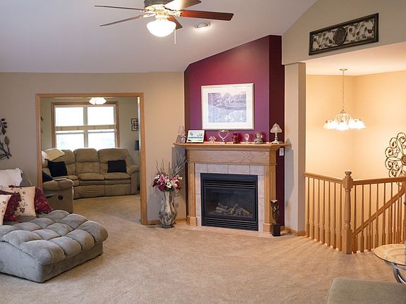 Living room with gas fireplace