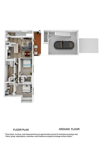 Floor plan B2 Southern - Two Bedroom, Two Bathroom w/Garage
