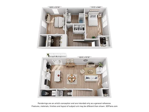 Floor plan 2BR Market Waitlist Only