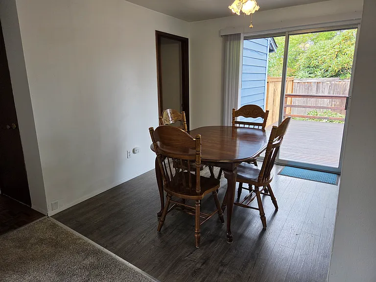 Dining room and back deck