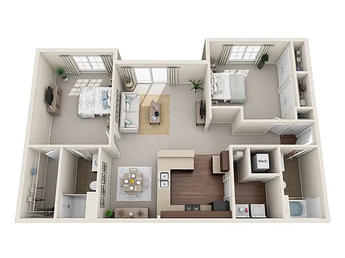 Floor plan 2x2A