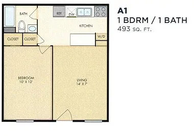 Floor plan 1 Bedroom