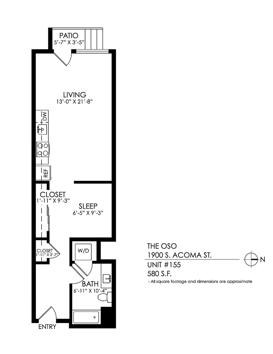 Floor plan Studio inboard