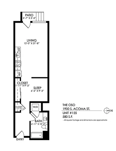 Floor plan Studio inboard