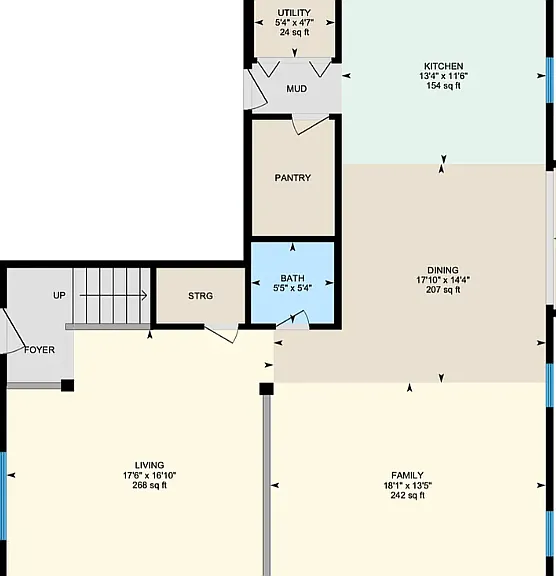 Main Floor
Image is inverted, therefore layout is reverse