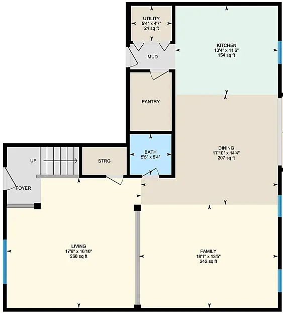 Main Floor
Image is inverted, therefore layout is reverse - 6542 Heritage Hill Dr