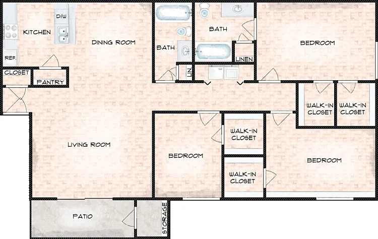 3x2 Floorplan Diagram