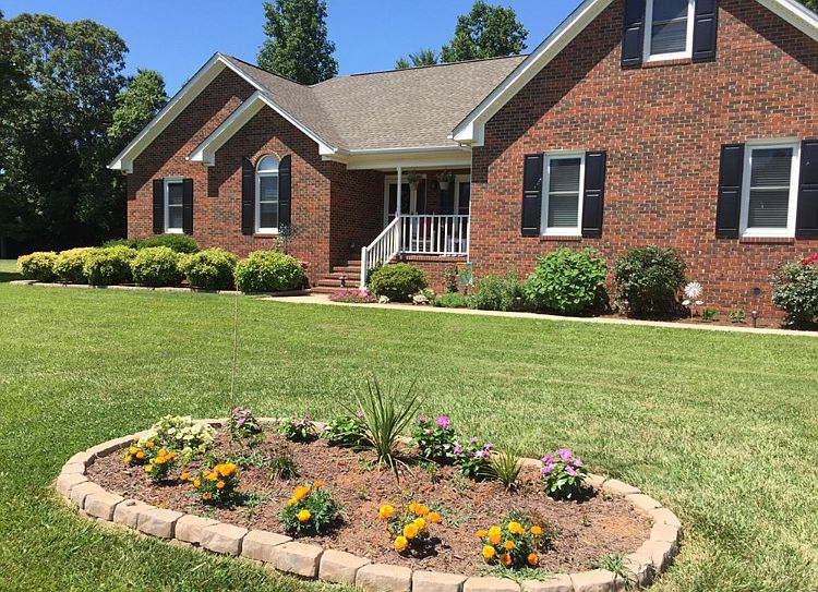 Gorgeous all brick home .