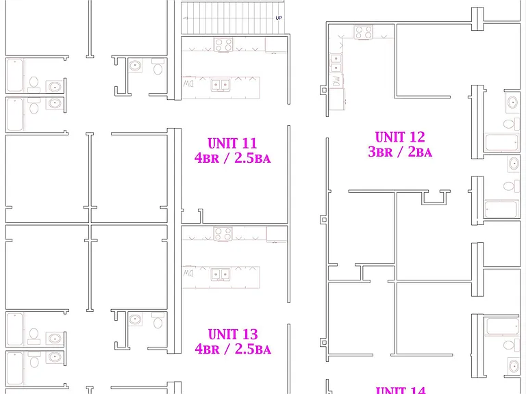 Basement unit floor plans