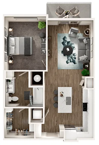 Floor plan One-Bedroom Apartment (A2)
