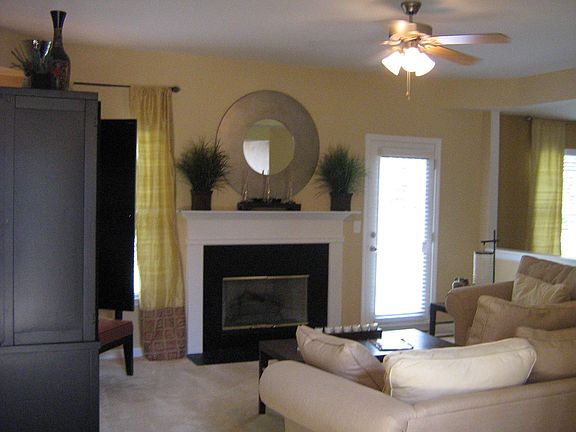 Family room with gas fireplace