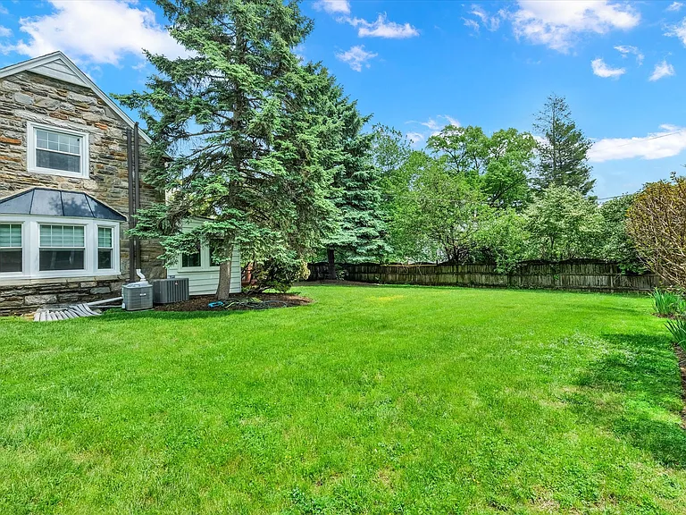 Beautifully landscaped fenced in yard