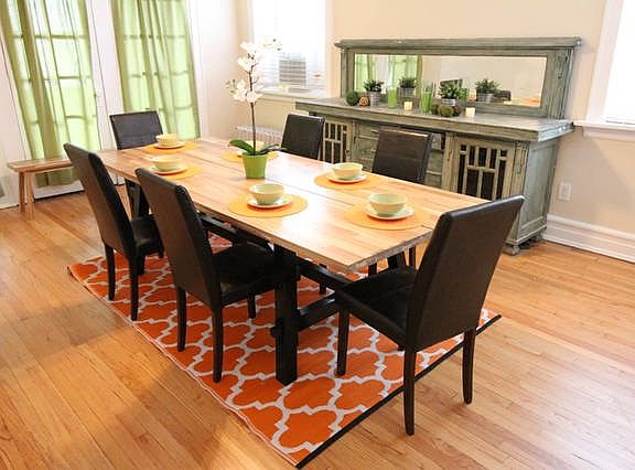 Huge & sunny dining room + sunroom