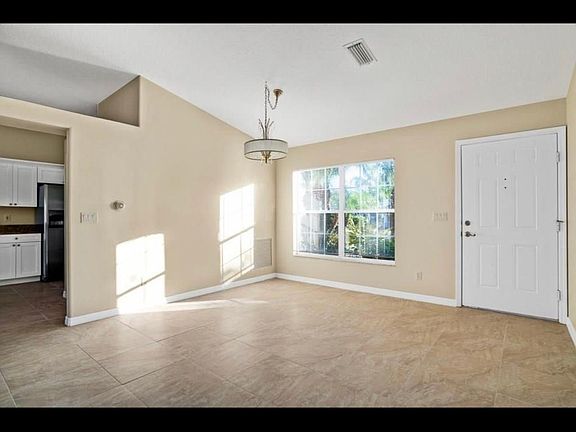 Entry way and dining area
