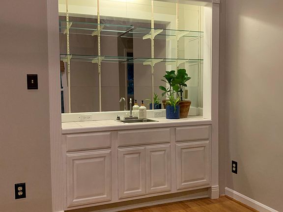Wet bar in living room