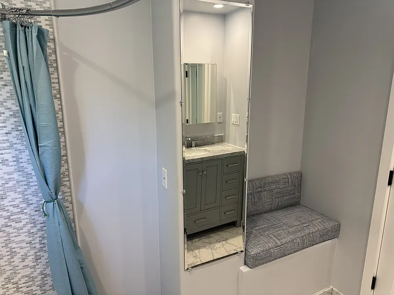 Bench Seat in New Family Bathroom
