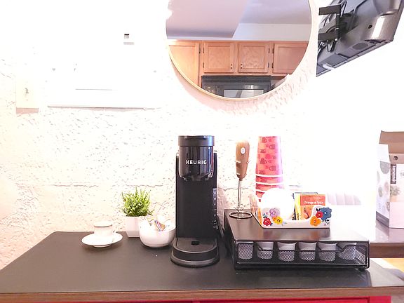 coffee & tea station.