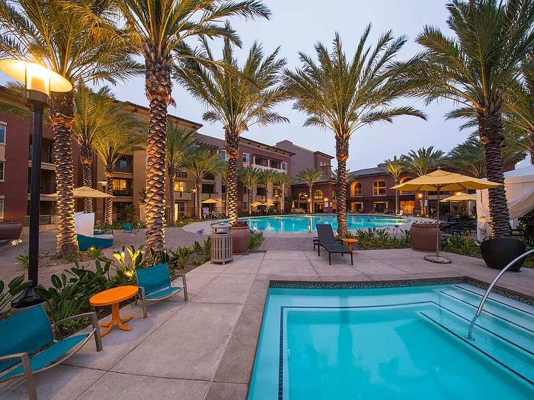 Pool Outdoor and Spa Dusk