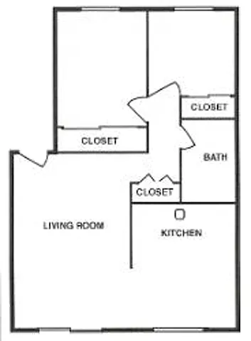 Floor plan 2 Bedroom / 1 Bathroom (C)