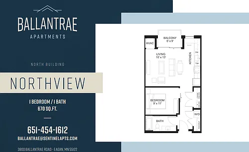 Floor plan Northview - Studio New Construction