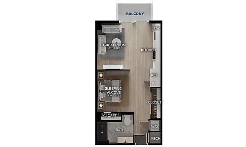 Floor plan Studio-ST-X