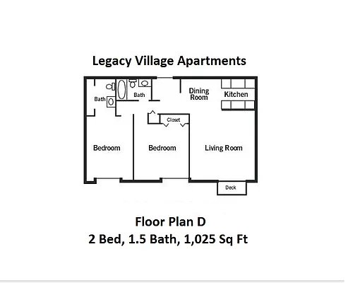 Floor plan 2 Bed Floor Plan D