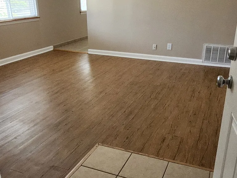Living Room with tile entry